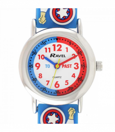 Ravel Children Boys 3D Cartoon Time Teacher Watch Superhero R1513.85