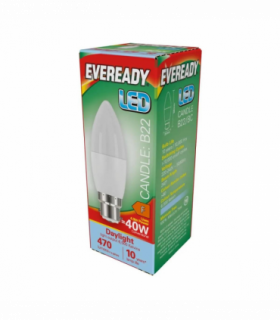 S13611 Eveready LED Candle 470LM Opal B22 Pack of 5