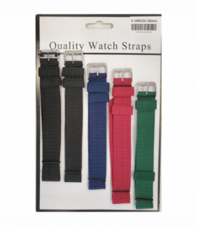 Nylon fabric watch strap 5pk V18N.20C