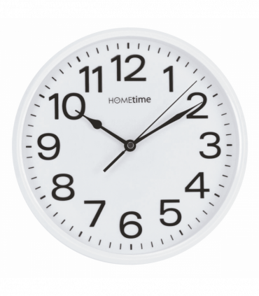 Hometime 10" Wall Clock with Sweep - White