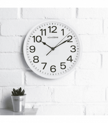 Hometime 10" Wall Clock with Sweep - White