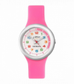 Limit Girls Analogue 100M Water Resistant, White Dial, Pink Silicone Strap Watch