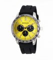 Henley Mens Polished Sports Silicone Watch Silver/Yellow H02223.9