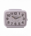 Wm.Widdop Oblong Alarm Clock Sweep Movement & Snooze - White