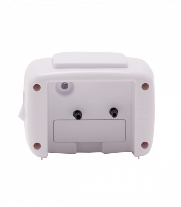 Wm.Widdop Oblong Alarm Clock Sweep Movement & Snooze - White