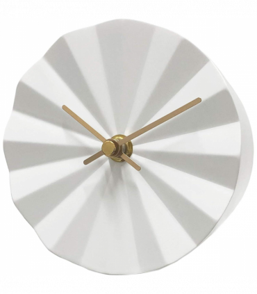 Acctim Layla Resin Table Clock in White 37092