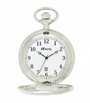 Ravel Chrome Dated Pocket Watch R1001.10