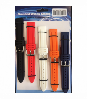 Heavy Duty rubber watch strap Multi-colour CV1003C-18