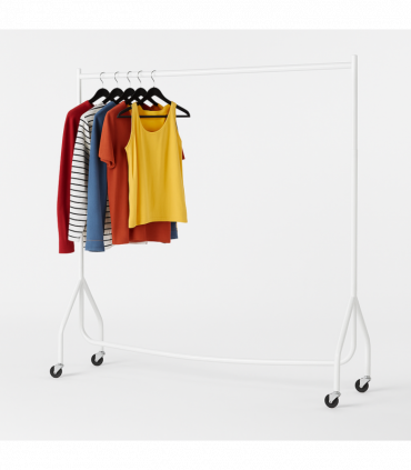 4ft Super Strong Heavy Duty Clothes Rail - White