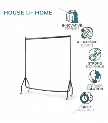 4ft Super Strong Heavy Duty Clothes Rail - White