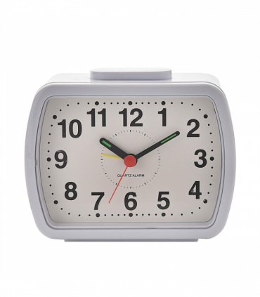 Wm.Widdop Qtz Alarm Clock Bell Oblong  Wht/Green Dial 5184W