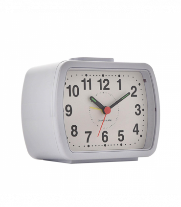 Wm.Widdop Qtz Alarm Clock Bell Oblong  Wht/Green Dial 5184W