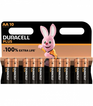 Duracell Plus MN1500+ AA Alkaline Batteries 10 Per Card