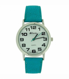 Ravel Women's Classic Turquoise Leather  Strap Watch R0105.13.16LA