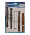 1555.05 14MM 2X Extra Long Mix Colour Leather Watch Straps Pack of 5