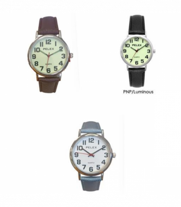 PELEX BASIC QUARTZ LEATHER WATCH