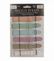 PASSR Sun Mixed Pastille Colour Calf Leather Watch Straps Regular card of 6 - Silver Buckle
