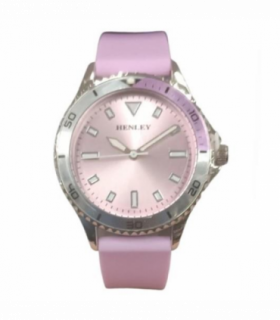 Henley Ladies Aluminium Top Ring Silicone Sports Watch Purple H06188.7