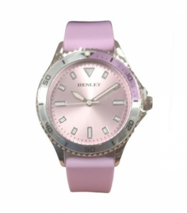 Henley Ladies Aluminium Top Ring Silicone Sports Watch Purple H06188.7
