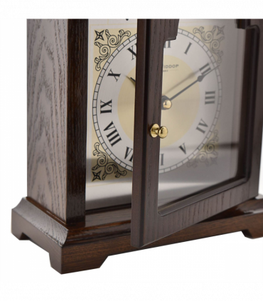 Wm.Widdop Broken Arch Wooden Mantel Clock 24cm