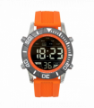 Henley Mens Digital Black Dial Rubber Strap Watch Orange HDG037.8