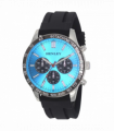 Henley Mens Polished Sports Silicone Watch Silver/Blue H02223.6