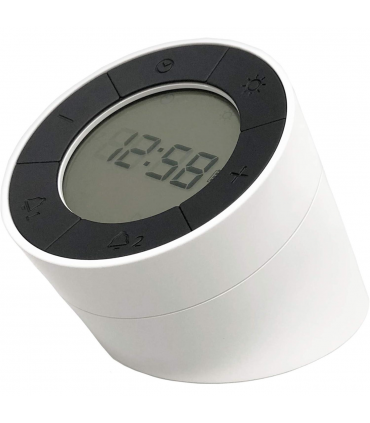 Acctim Jowie Dual Digital Alarm Clock/Nightlight Superbrite with Light Touch Sensor White