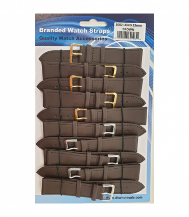 Brown Leather Extra Long Watch Straps Pk10 size 20mm 1002BR