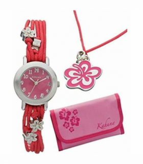 Kahuna Children Girls Wallet, Necklace Gift Set Watch AKKS-0003F  - CLEARANCE NEEDS RE-BATTERY