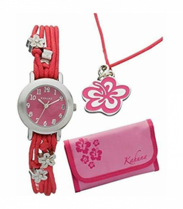 Kahuna Children Girls Wallet, Necklace Gift Set Watch AKKS-0003F  - CLEARANCE NEEDS RE-BATTERY