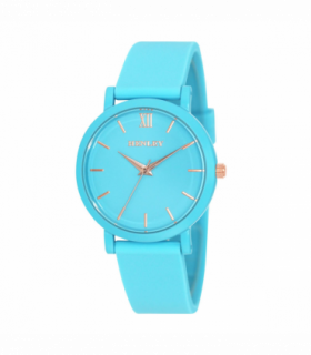 Henley Ladies Coloured Case Silicone Sports Watch Blue H06178.6