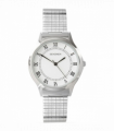 Sekonda Mens Basic White Dial with Silver Metal Expandable Bracelet Watch 3022b