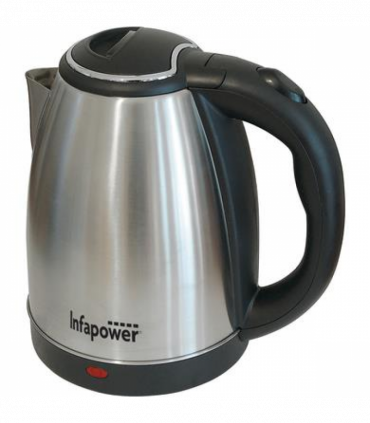 Infapower 1800w 1.8L 360 Cordless Brushed Stainless Kettle