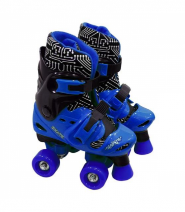 Elektra Adjustable Quad Boot (Medium, Black/ Blue) Outdoor Activity Game