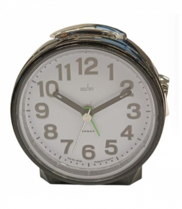 Acctim Eden Non Ticking Sweep Crescendo Alarm Clock in Black - 16523