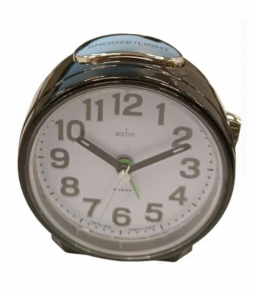 Acctim Eden Non Ticking Sweep Crescendo Alarm Clock in Black - 16523