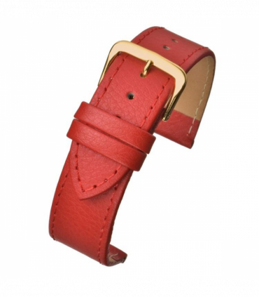 Red Buffalo Grain Leather Watch Strap 22mm