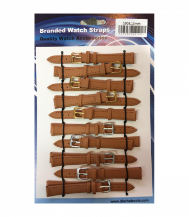 Leather Brown Tan Watch Straps Pk10 20mm 1008