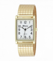 Ravel Mens Basic Classic Rectangular Gold Expander Bracelet Watch R0220.01.1