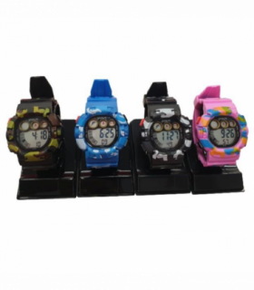 Polit Army Childrens Boys Sports Digital Waterproof Small Face assorted stlyes and colours varied watch