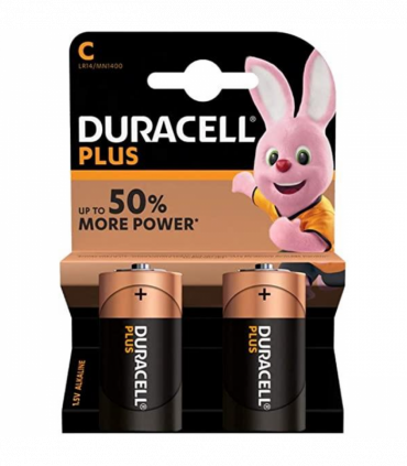 Duracell Plus MN1400+ C Size Alkaline Batteries 2 Per Card- Box of 10
