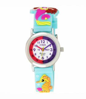Ravel Children Girls 3D Cartoon Time Teacher Watch Mermaid R1513.91