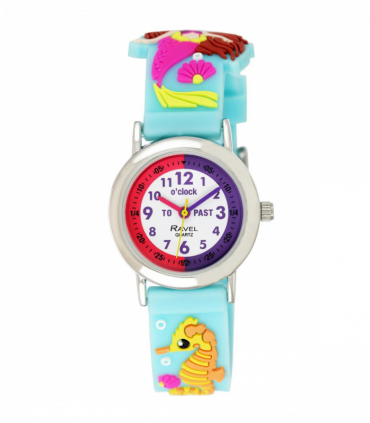 Ravel Children Girls 3D Cartoon Time Teacher Watch Mermaid R1513.91