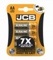 JCB AA Super Alkaline Batteries 4 Per Card - Box of 10
