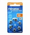13 ZA RENATA HEARING AID BATTERIES 6PK