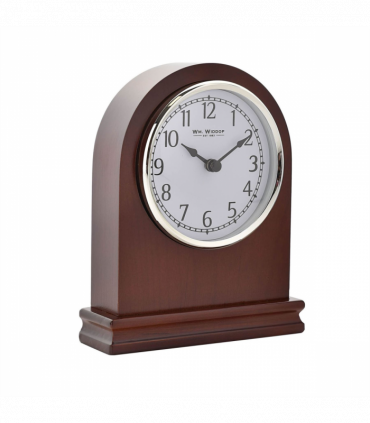 Wm. Widdop Arched Walnut Wood Mantel Clock with Arabic Dial