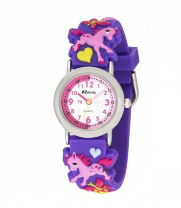 Ravel Children Girls 3D Cartoon Time Teacher Watch Pony R1513.70