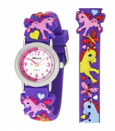 Ravel Children Girls 3D Cartoon Time Teacher Watch Pony R1513.70