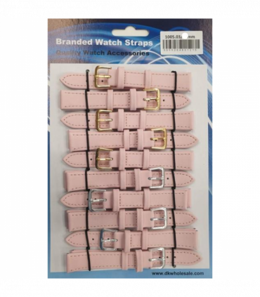 Leather Pink Watch Straps Pk10 available sizes 14mm 1005.03