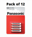 Panasonic AAA Zinc Batteries 4 Per Card- Box of 12